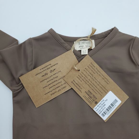 The Simple Folk The Swim Top in Stone Size 6-9 Months - Picture 9 of 10
